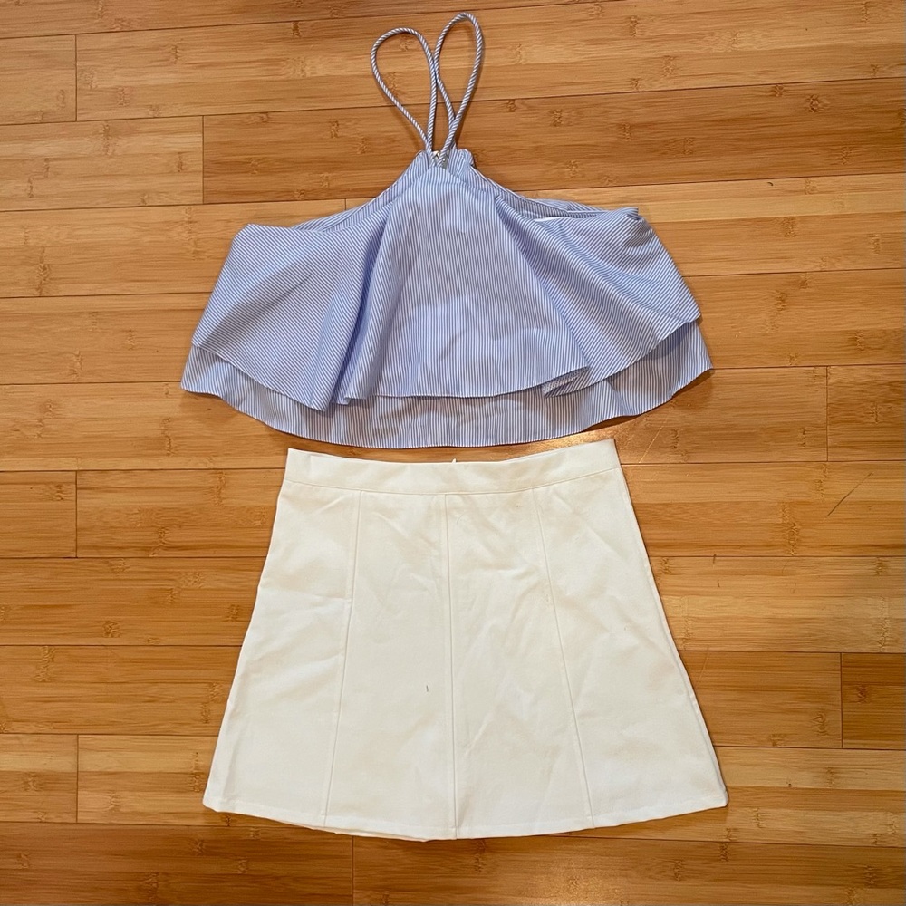 BNWOT Airspace Striped Halter Crop Top - Size S